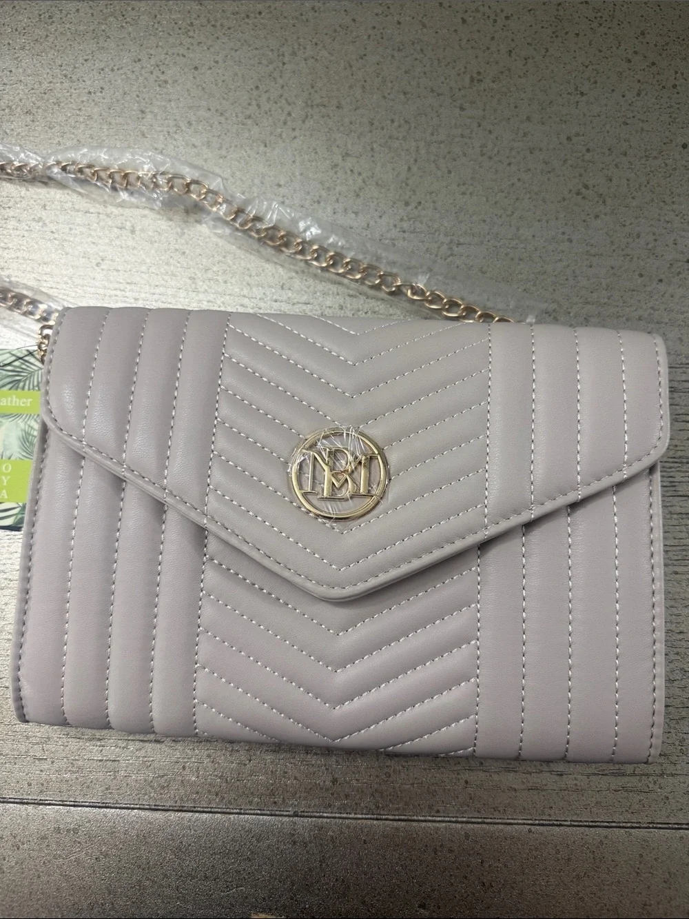 Badgley Mischka Women's Collection Chevron Quilted Crossbody Bag